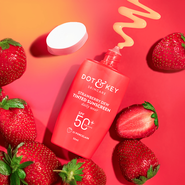 Dot & Key Strawberry Dew Tinted Sunscreen Porcelain (SPF 50+ PA++++) – 50 ml