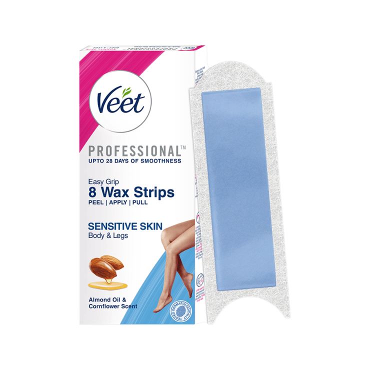 Veet Professional Ready-to-use Sensitive Skin Wax Strips – 1 pack (8 pieces)