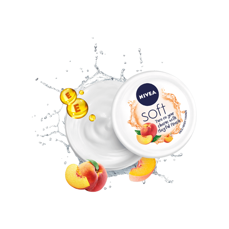 Nivea Soft Light Playful Peach Moisturizing Cream (100 ml) – 100 ml