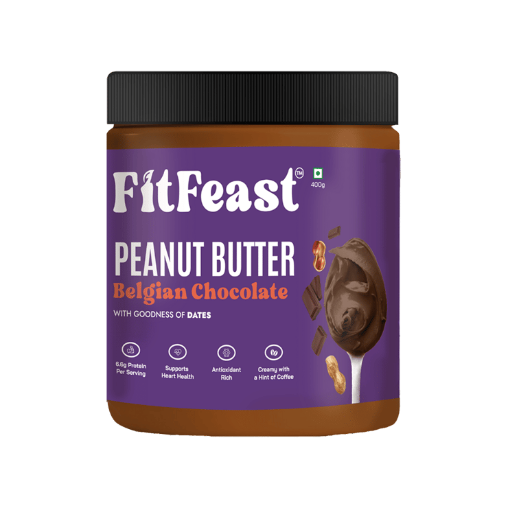 Fitfeast Belgian Chocolate Creamy Peanut Butter – 400 g