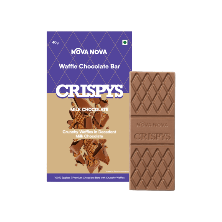 Nova Nova Crispys Waffle Milk Chocolate Pack – 40 g