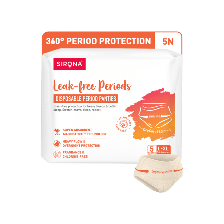 Sirona Disposable Period Panty for Teens – 1 pack (5 pieces)