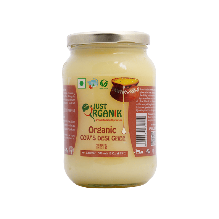 Just Organik Desi Organic Cow Ghee (Desi) – 500 ml