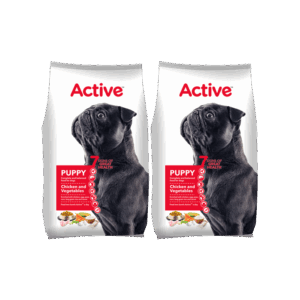 Active Chicken & Vegetables Dry Puppy Food - Buy 1 Get 1 Free - 2 x 3 kg