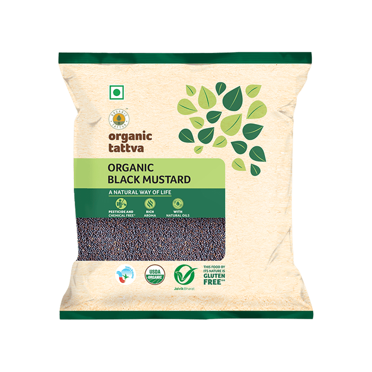 Organic Tattva Black Organic Mustard Seeds – 100 g