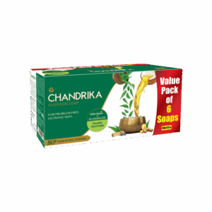 Chandrika Ayurvedic Soap with 2x Coconut Oil - 6 x 125 g