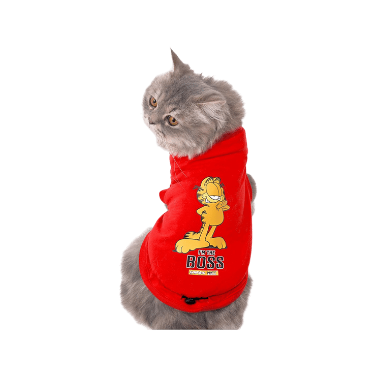Mutt of Course Garfield I’m the Boss Cat T-Shirt (Red) – 1 piece