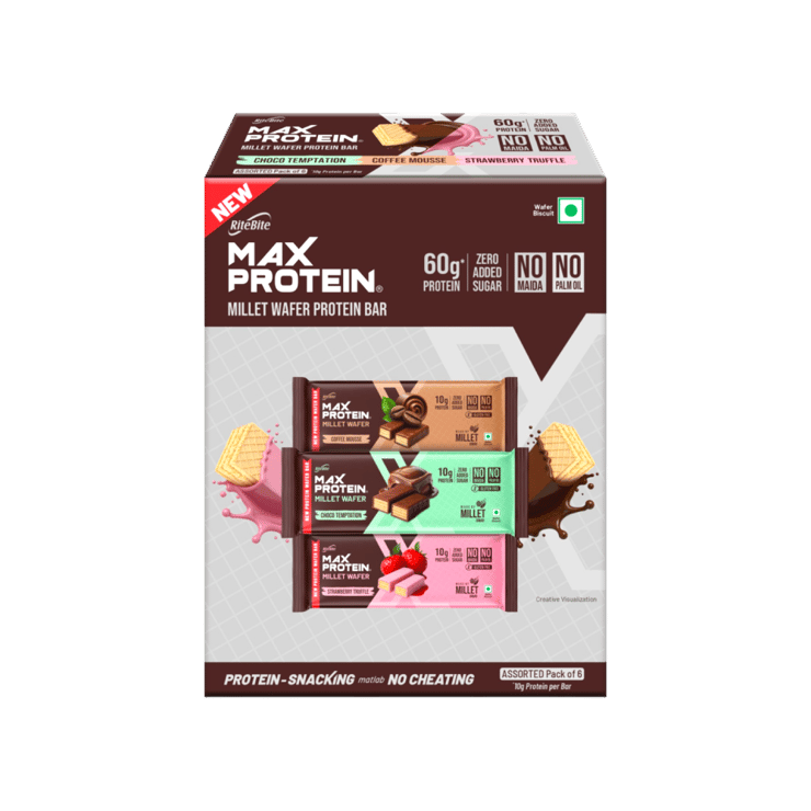 RiteBite Assorted Millet Wafer Protein Bar Pack – 240 g