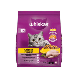 Whiskas Chicken Flavour Dry Cat Food (1+ Years) - 3 kg