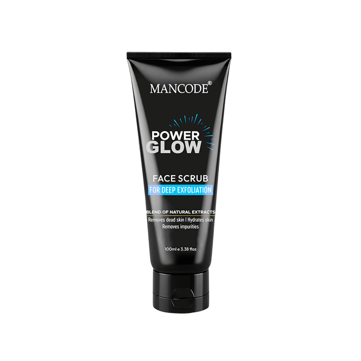Mancode Power Glow Face Scrub for Men – 100 ml