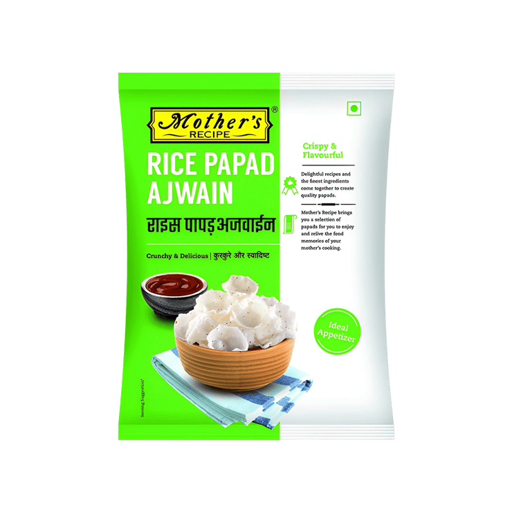 Mother’s Recipe Rice Papad – Ajwain – 75 g