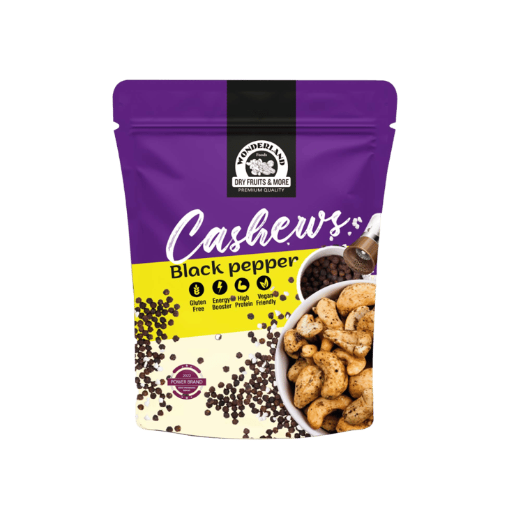 Wonderland Foods Black Pepper Flavoured Cashew – 70 g