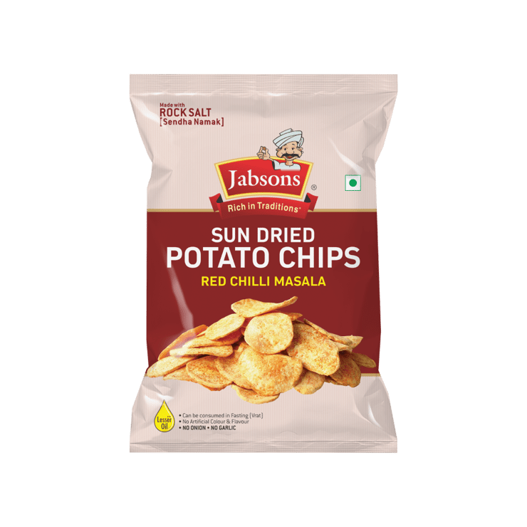 Jabsons Sundried Red Chilli Masala Mota Chips – 110 g
