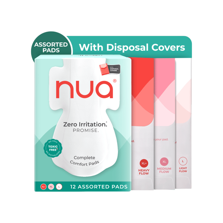 Nua Multi-size Pads with Disposal Covers – 12 pieces