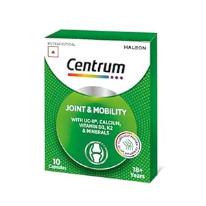 Centrum Joint & Mobility Capsule | Supplement | Undenatured Collagen Type II, Vitamin K2, Calcium for Joint support, Cartilage Support and Better Mobility | Joint Support Capsule – Pack of 10