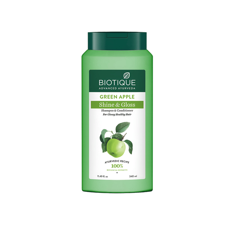 Biotique Green Apple Shine & Gloss Shampoo & Conditioner – 340 ml