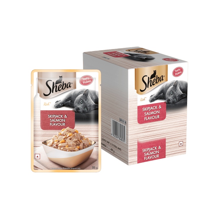 Sheba Rich Wet Cat Food -Skipjack Salmon – 12 x 35 g