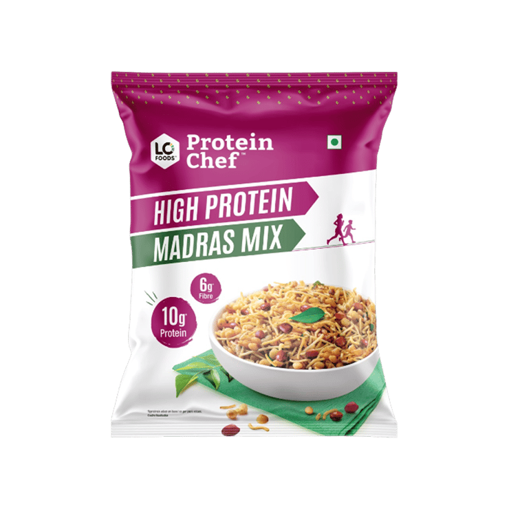 Protein Chef Madras Mixture Namkeen High Protein Healthy Snacks – 90 g