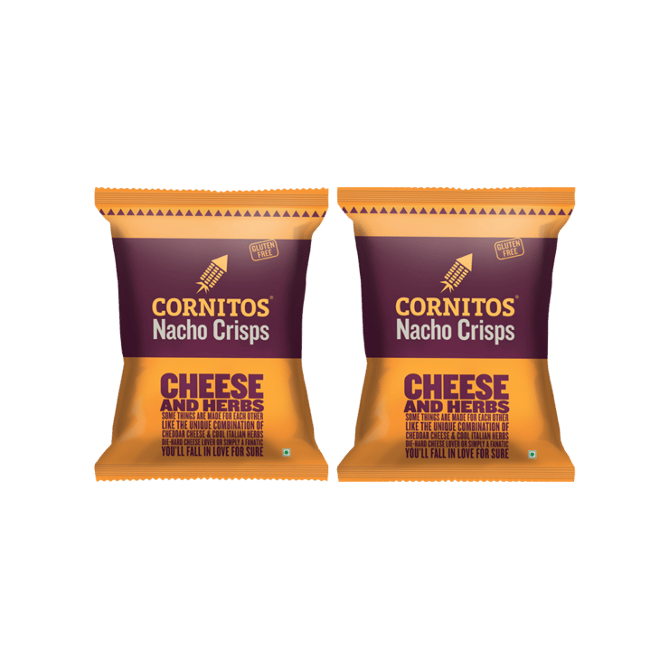 Cornitos Cheese & Herbs Nachos – Pack of 2 – 2 x 150 g