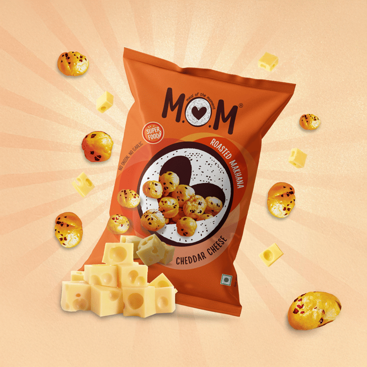 MOM – Meal Of The Moment Roasted Flavoured Makhana Cheddar Cheese – 20 g