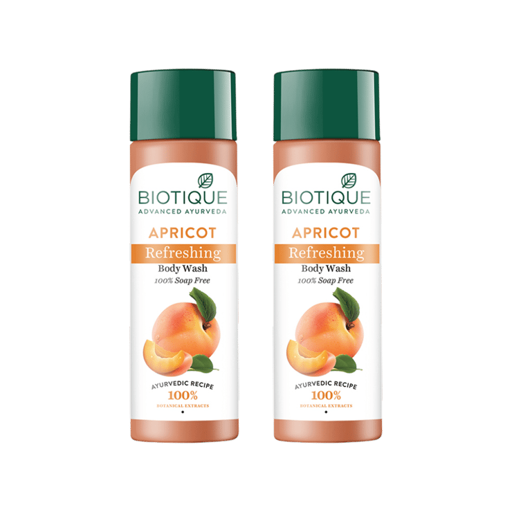 Biotique Apricot Refreshing Body Wash – Pack of 2 – 2 x 190 ml