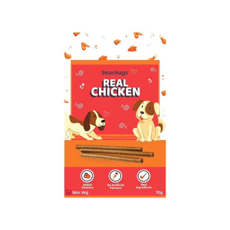 BearHugs Real Chicken Sticks Dog Treat – 70 g