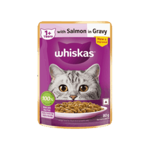Whiskas Adult Wet Cat Food -Salmon in Gravy (1+ Years) - 80 g