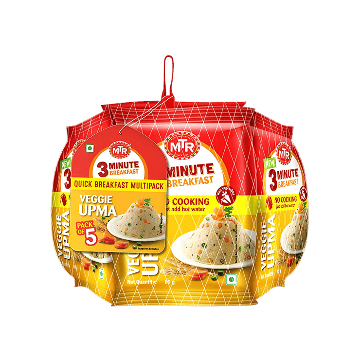 MTR 3 Minute Upma Mix – Pack of 5 – 5 x 60 g