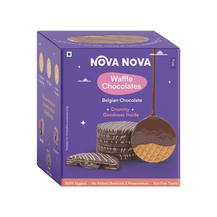 Nova Nova Wafer Chocolate Pack -Belgian Chocolate – 120 g