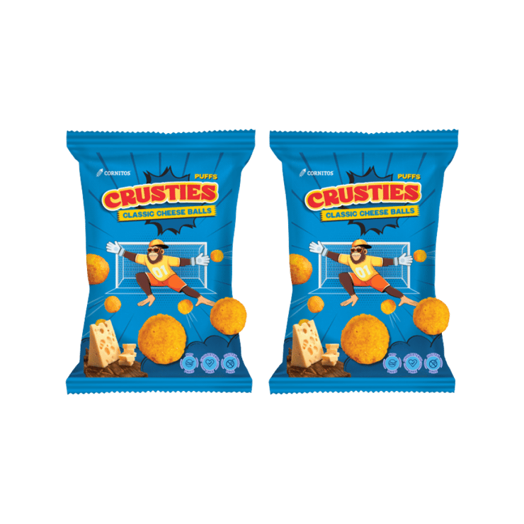Cornitos Crusties Puffs Classic Cheese Flavour – Pack of 2 – 2 x 52 g