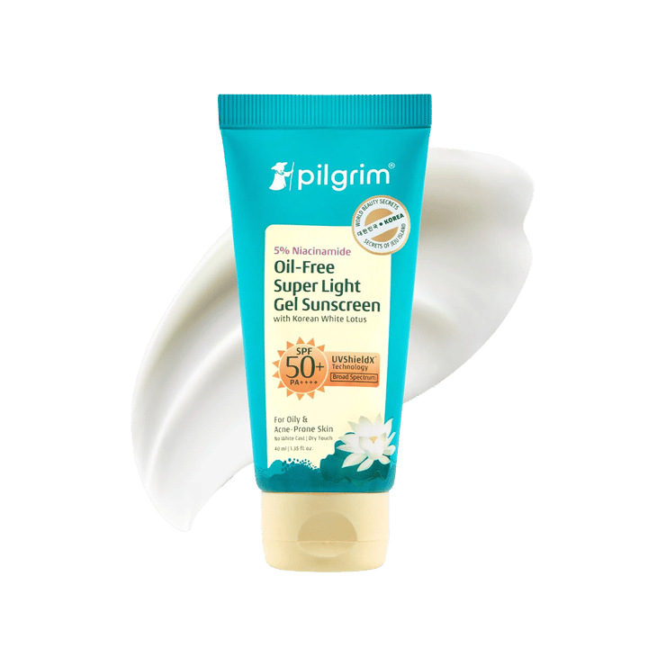 Pilgrim 5% Niacinamide Oil-Free Sunscreen Gel (SPF 50+ PA++++) – 40 ml