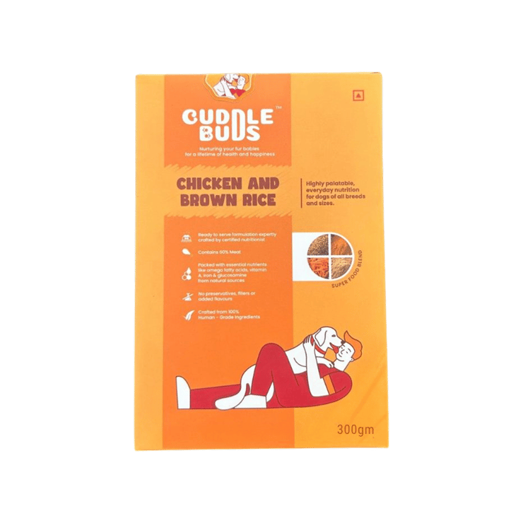 CuddleBuds Dog Wet Food – Chicken & Brown Rice – 300 g