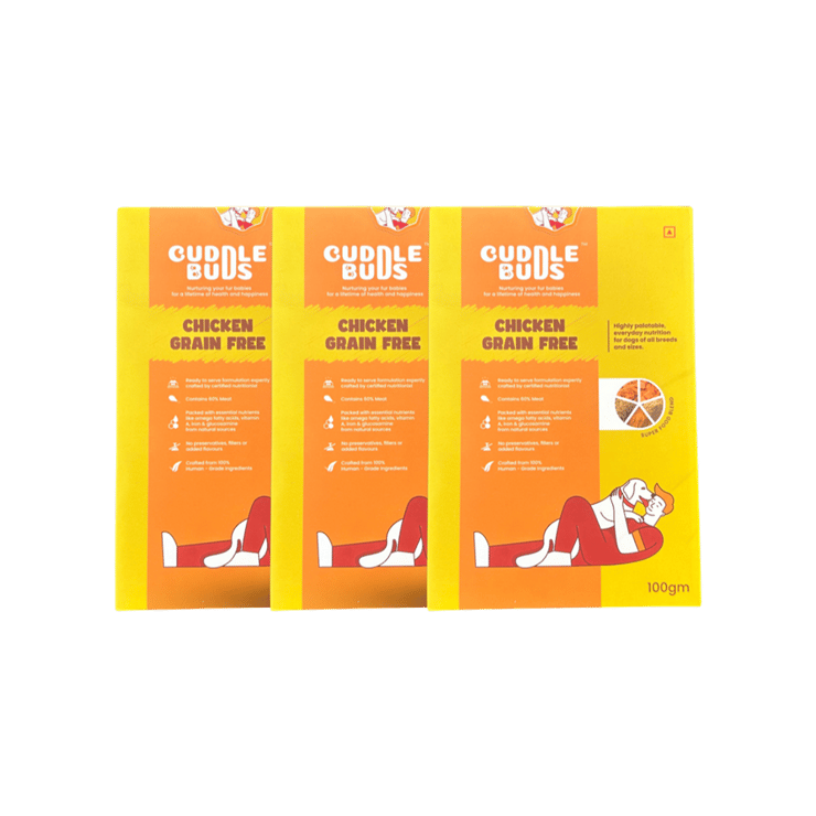 CuddleBuds Chicken Grain Free Dog Food – 3 x 100 g