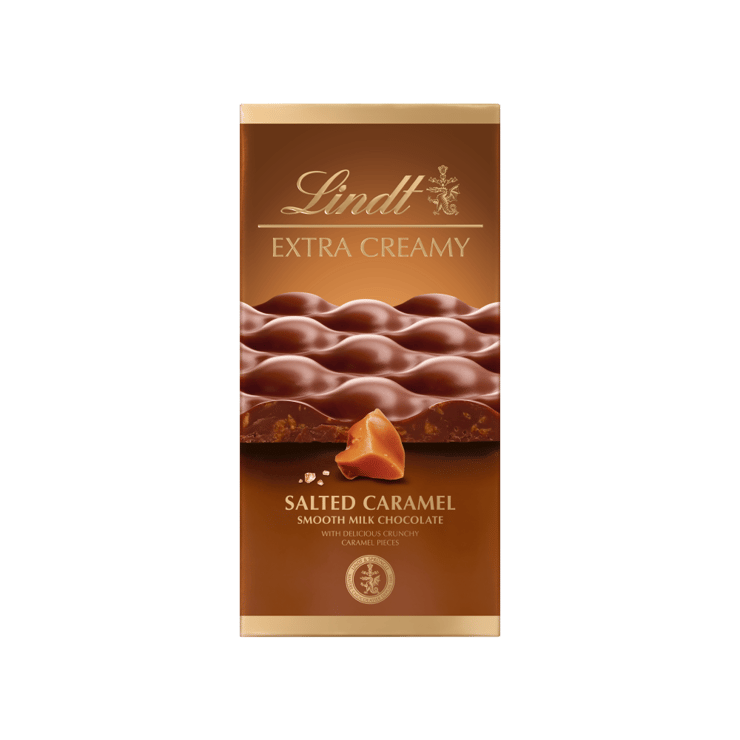 Lindt Extra Creamy Smooth Salted Caramel Milk Chocolate Bar – 80 g