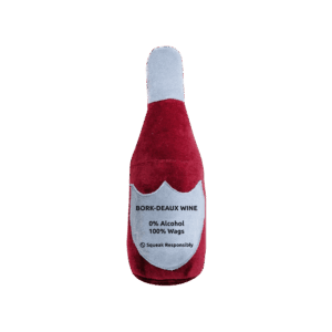 Mutt of Course Bork Deaux Wine Squeaky Dog Toy - 1 piece