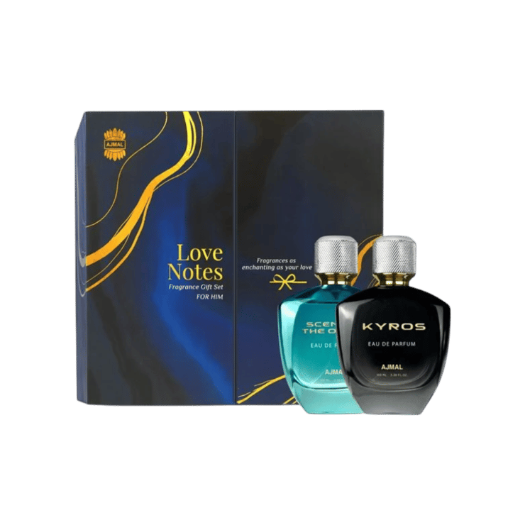 Ajmal Perfume Gift Set for Him (Scent of the Ocean & Kyros) – 2 x 100 ml