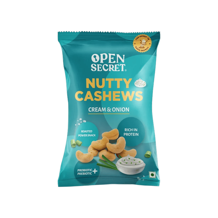 Open Secret Cream & Onion Flavoured Cashew – 23 g