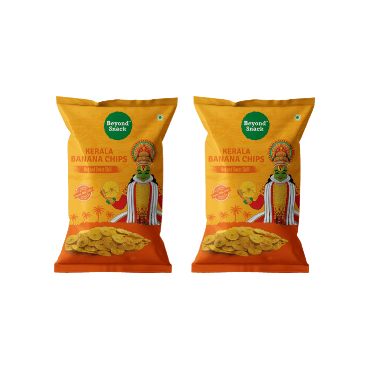 Beyond Snack Hot and Sweet Chilli Kerala Banana Chips – Pack of 2 – 2 x 70 g