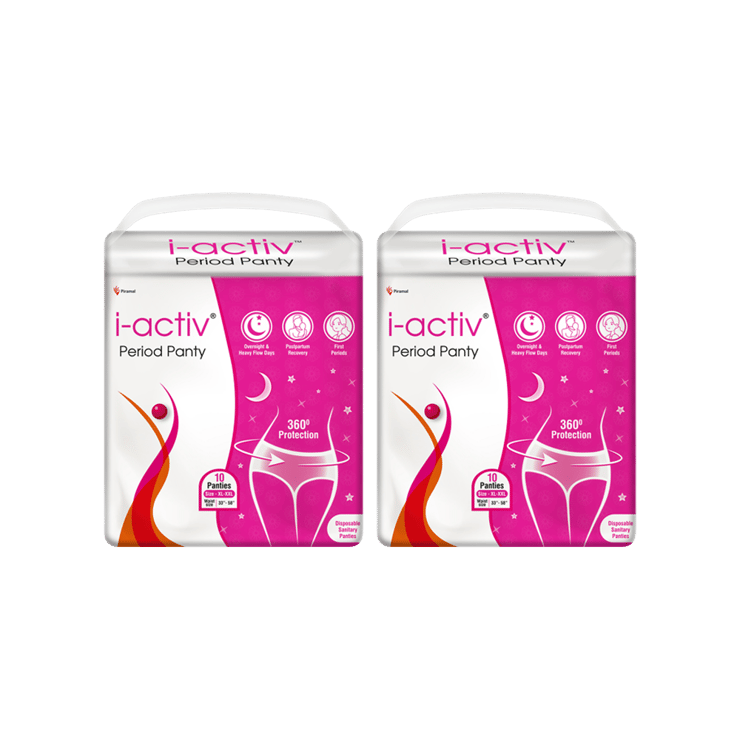 I-activ Premium Disposable Period Panty – Pack of 2 – 2 x 1 pack (10 pieces)