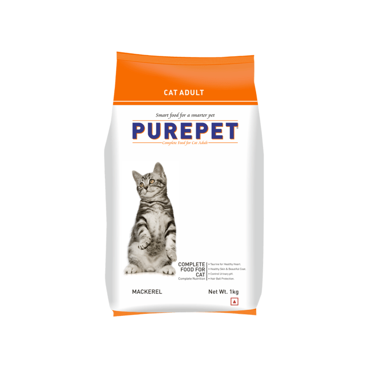 PurePet Mackerel Adult Dry Cat Food – 1 kg