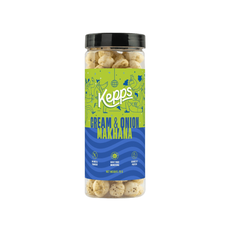 Kepps Cream and Onion Flavoured Makhana – 70 g