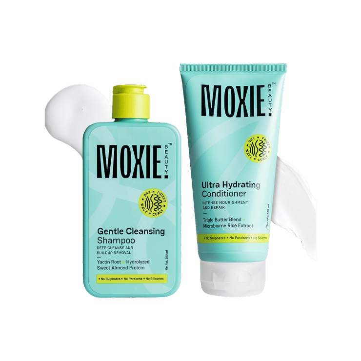 Moxie Beauty Gentle Cleansing Shampoo +  Ultra Hydrating Conditioner Combo – 200 ml + 175 ml