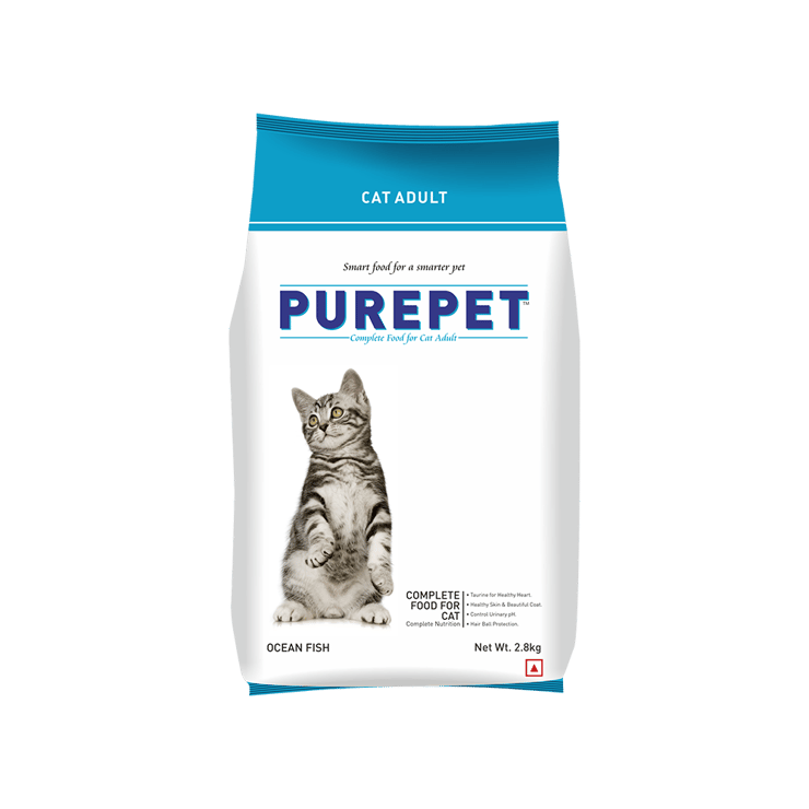 PurePet Complete Dry Cat Food (Ocean Fish, Adult) – 2.8 kg
