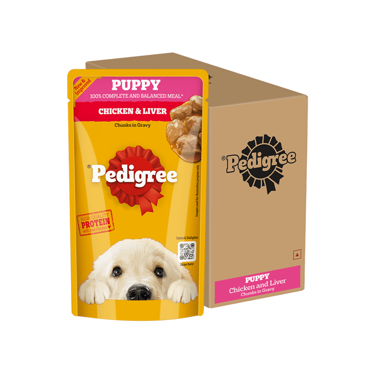 Pedigree Puppy Wet Food (Chicken & Liver Flavour) – 12 x 130 g
