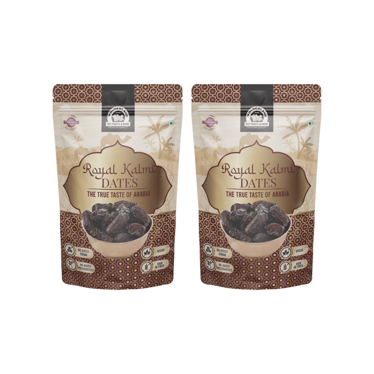 Wonderland Foods Kalmi Dates – Pack of 2 (Laal Khajur) – 2 x 200 g