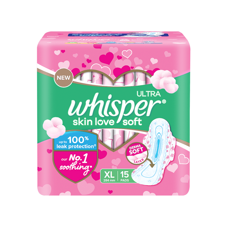 Whisper Ultra Soft Air Fresh Pores Sanitary Pads – 1 pack (15 pieces)