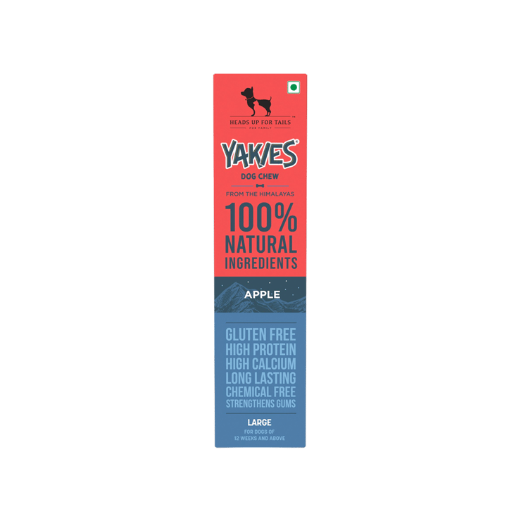 HUFT Yakies Vegetarian Natural Chew Bone – Apple – 75 g