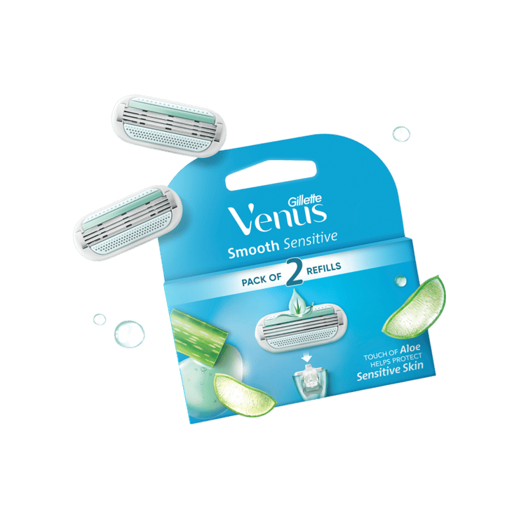 Gillette Venus Smooth Women Hair Removal Women’s Razor Cartridge (Aloe Vera Glidestrip) – 2 pieces