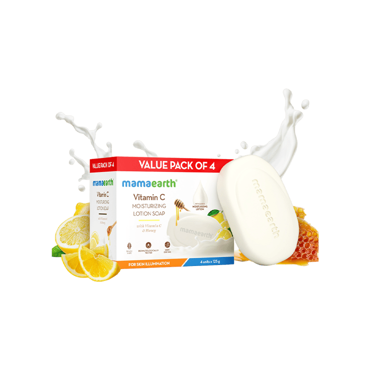 Mamaearth Vitamin C Moisturizing Lotion Soap – 4 x 125 g