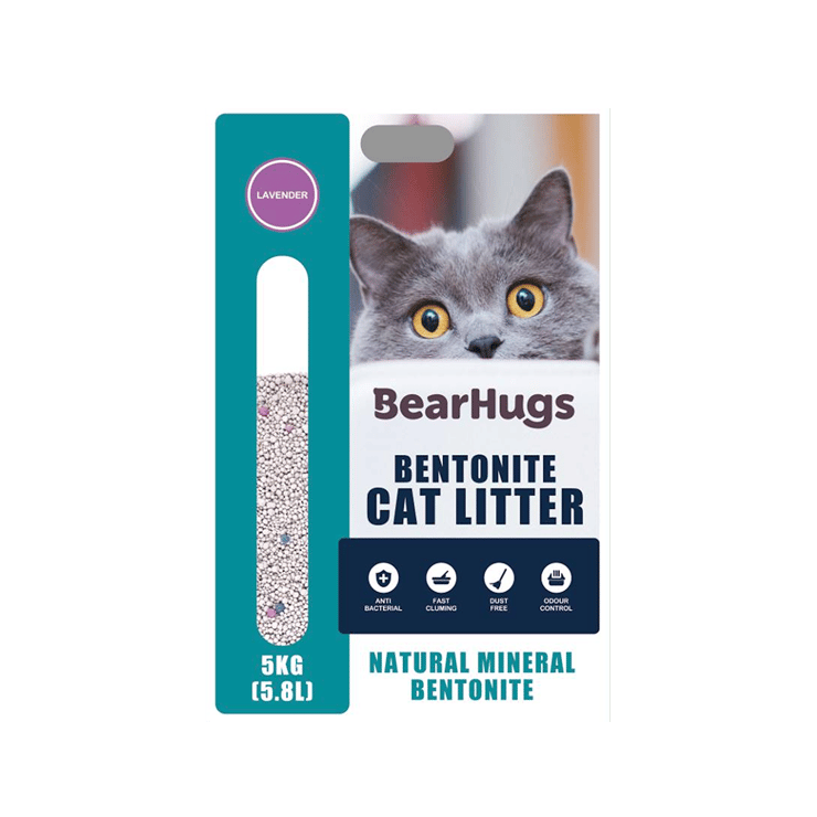 BearHugs Lavender Bentonite Cat Litter – 5 kg